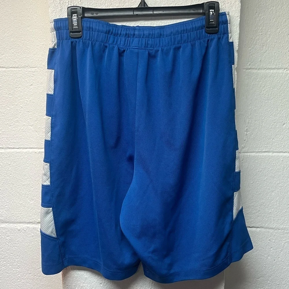 Jordan Athletic Shorts in Blue with White Stripes. Medium